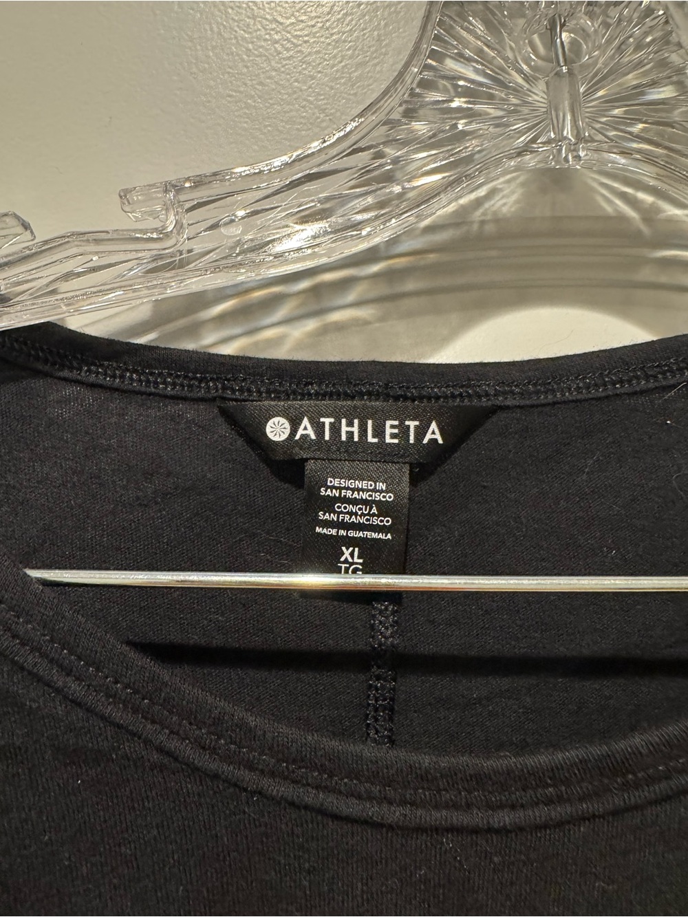 Athleta Black Short Sleeve Tee with Gold 'Power of She' Print - Picture 3 of 4